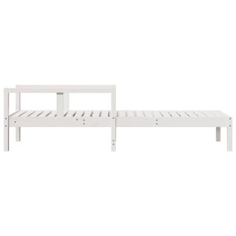 Ligstoel 199,5x62x55 cm massief grenenhout wit