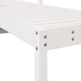 Ligstoel 199,5x62x55 cm massief grenenhout wit
