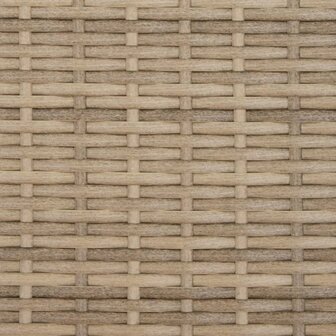 Ligbed met kussens&nbsp;poly rattan beige