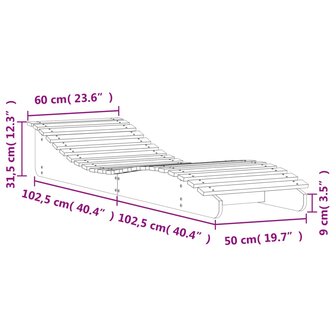 Ligbedden 2 st 205x60x31,5 cm massief grenenhout