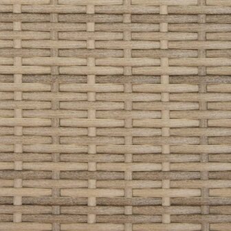Ligbed met kussens&nbsp;poly rattan beige