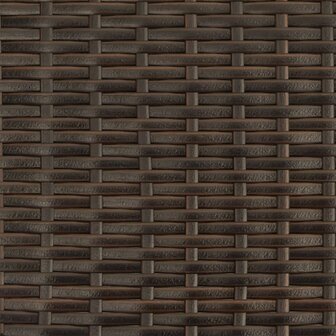 Ligbed met kussens poly rattan bruin