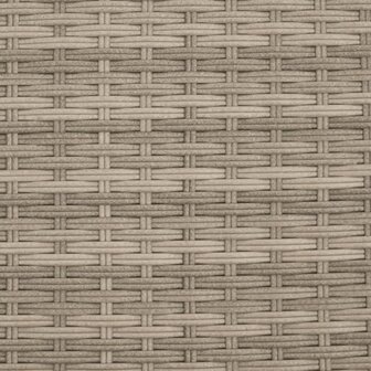 Ligbed met kussen&nbsp;poly rattan lichtgrijs