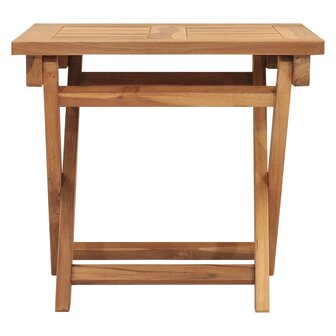 Ligbed met tafel massief teakhout