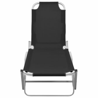 Ligbed aluminium en textileen zwart