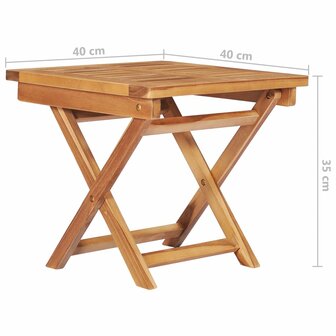 Ligbedden 2 st met tafel en kussens massief teakhout