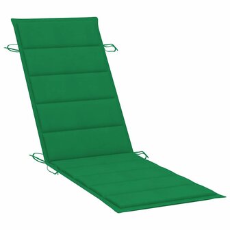 Ligbed met kussen massief acaciahout grijs