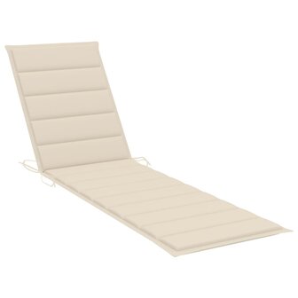 Ligbed met tafel en kussen massief teakhout