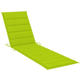 Ligbed met tafel en kussen massief teakhout
