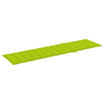 Ligbed met tafel en kussen massief teakhout