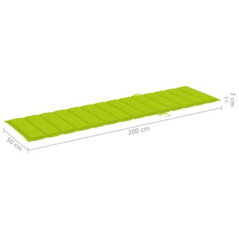 Ligbed met tafel en kussen massief teakhout