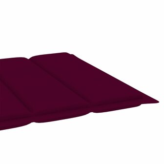 Ligbed met tafel en kussen massief teakhout