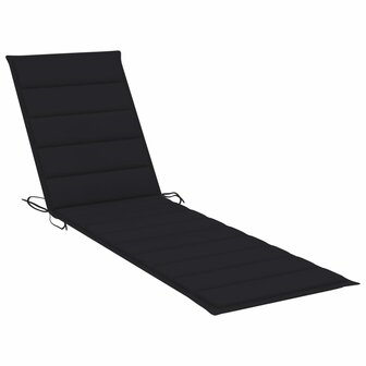 Ligbed met tafel en kussen massief teakhout
