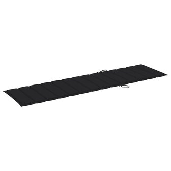Ligbed met tafel en kussen massief teakhout