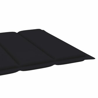Ligbed met tafel en kussen massief teakhout