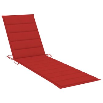 Ligbed met tafel en kussen massief teakhout