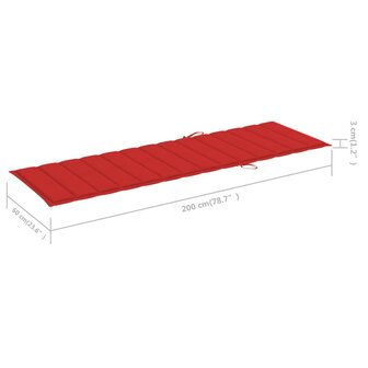 Ligbed met kussen massief acaciahout