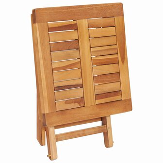 Ligbedden 2 st met tafel massief teakhout