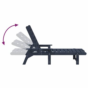 Tuin Lounge Meubels 3 pcs Marineblauw 38 x 38 x 46cm Polyetheen