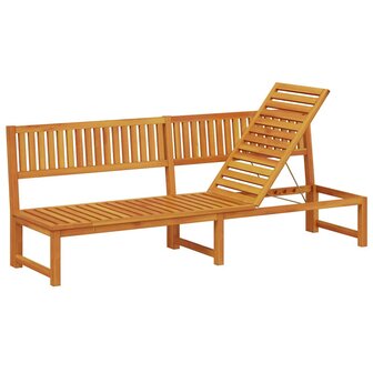 Ligstoel 1-persoon Bruin 200 x 57 x 75cm Massief acaciahout