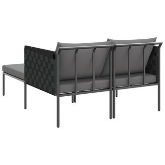 Ligstoel met kussen Antraciet 115 x 153 x 69.5cm Staal