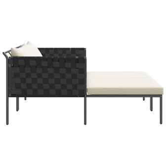 Ligstoel met kussen Antraciet 115 x 153 x 69.5cm Staal