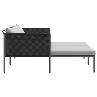 Ligstoel met kussen Antraciet 115 x 153 x 69.5cm Staal