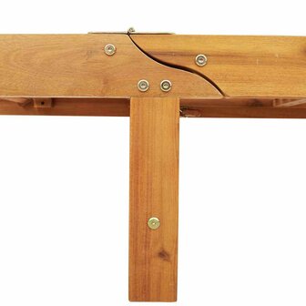 Ligstoel met kussen Rood 200 x 67 x 84cm Massief acaciahout