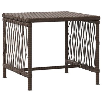 Ligbed met kussen 2 pcs Bruin 35 x 35 x 32cm poly rattan