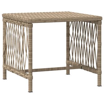 Ligbed met kussen 2 pcs Beige 35 x 35 x 32cm poly rattan