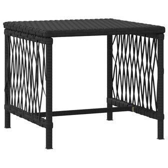 Ligbed met kussen 2 pcs Zwart 35 x 35 x 32cm poly rattan