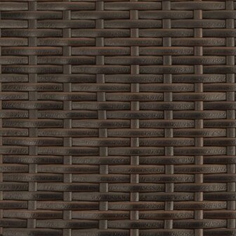 Ligstoelen 2 st met tafel bruin poly rattan