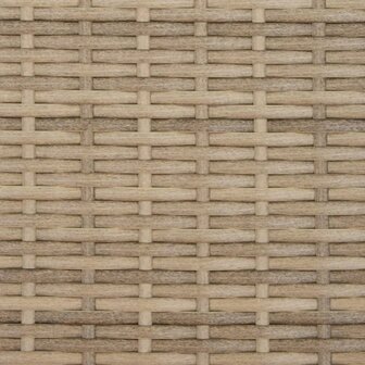 Ligstoelen 2 st met tafel beige poly rattan