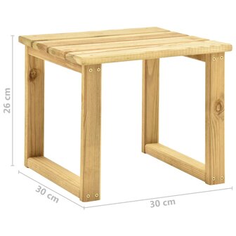 Ligbed met tafel groen ge&iuml;mpregneerd grenenhout