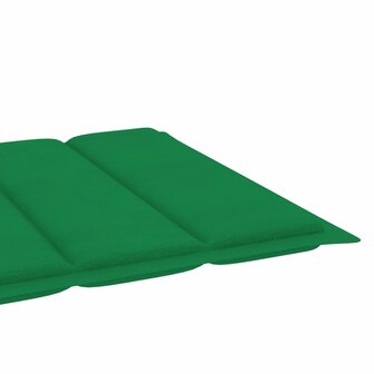 Ligbedden 2 st met groene kussens massief teakhout