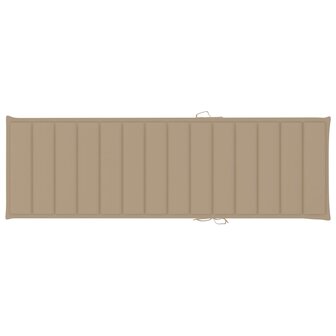 Ligbed tweepersoons met beige kussens ge&iuml;mpregneerd grenenhout