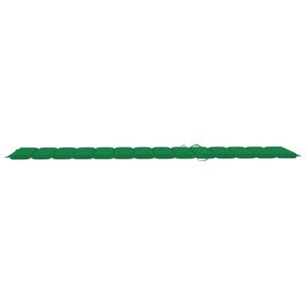 Ligbed met groen kussen massief teakhout