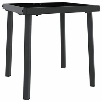 Zonligstoel met Tafel 2 pcs Bruin, zwart 40 x 40 x 40.5 cm