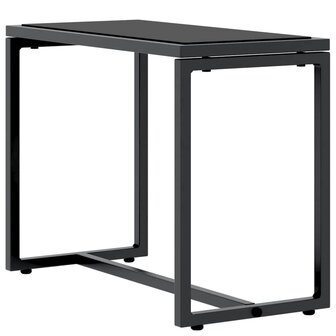 Ligstoelen met tafel 3 pcs Zwart en antraciet 197 x 54 x 86 cm