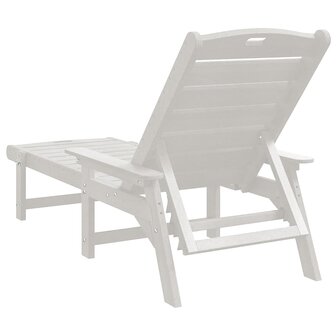 Tuin Lounge Meubels 2 pcs Wit 53 x 195.5 x 30cm Polyetheen