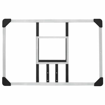 Basketbalbord 90x60x2,5 cm polycarbonaat transparant