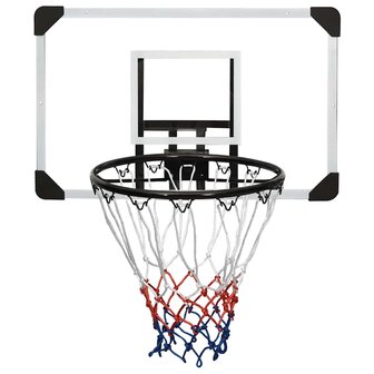 Basketbalbord 71x45x2,5 cm polycarbonaat transparant