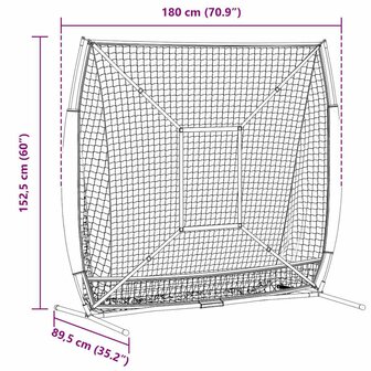Honken en Softbal Zwart 180 x 90 x 153 cm Polyester