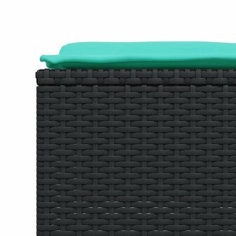 Tuinstoelen met kussens 4 stuks zwart polyrotan