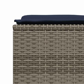 Tuinstoelen met kussens 4 stuks grijs polyrotan