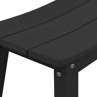 Barkruk 2 pcs Zwart 52 x 43 x 73.5cm HDPE