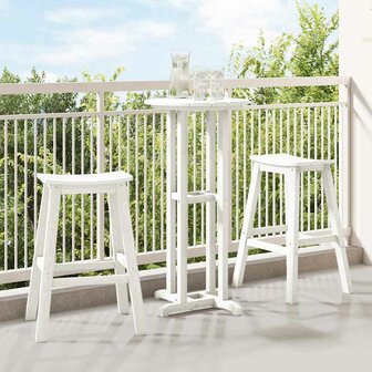 Barkruk 2 pcs Wit 52 x 43 x 73.5cm Kunststof