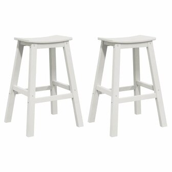 Barkruk 2 pcs Wit 52 x 43 x 73.5cm Kunststof