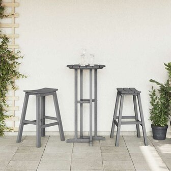 Barkruk 2 pcs Lichtgrijs 52 x 43 x 73.5cm HDPE