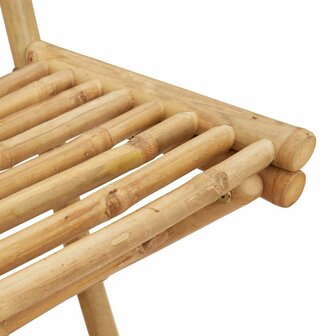 Barkrukken met voetsteunen voor buiten 2 st opvouwbaar bamboe